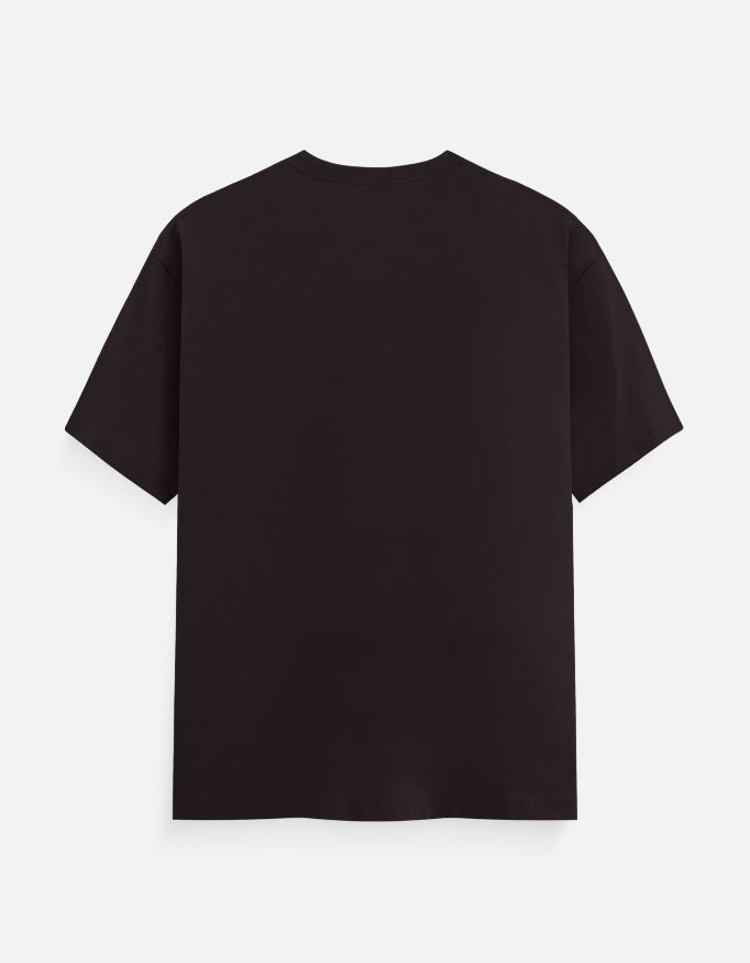 Ben Claude AI developer T-shirt, coffee brown, back view