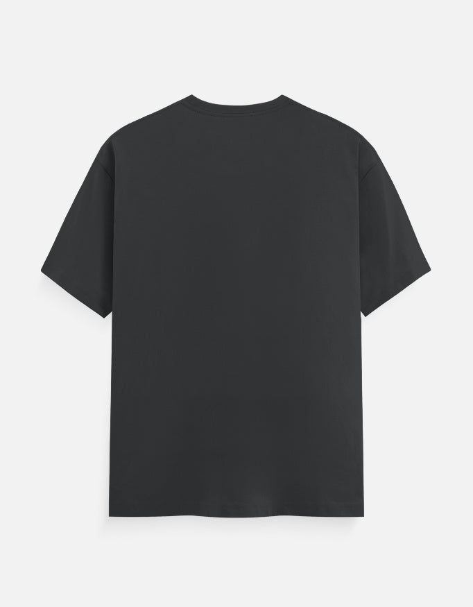 CC Karti Mai Maru office T-shirt, steel grey, back view