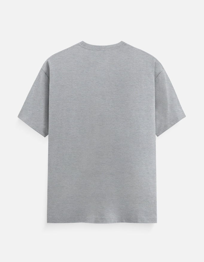 Ben Claude AI developer T-shirt, grey melange, back view
