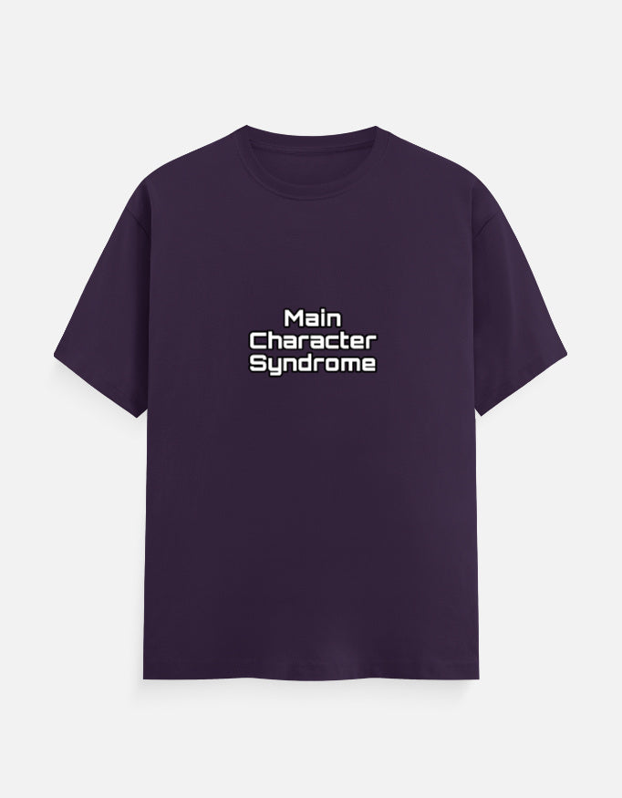Main Character Syndrome meme T-shirt, purple, front