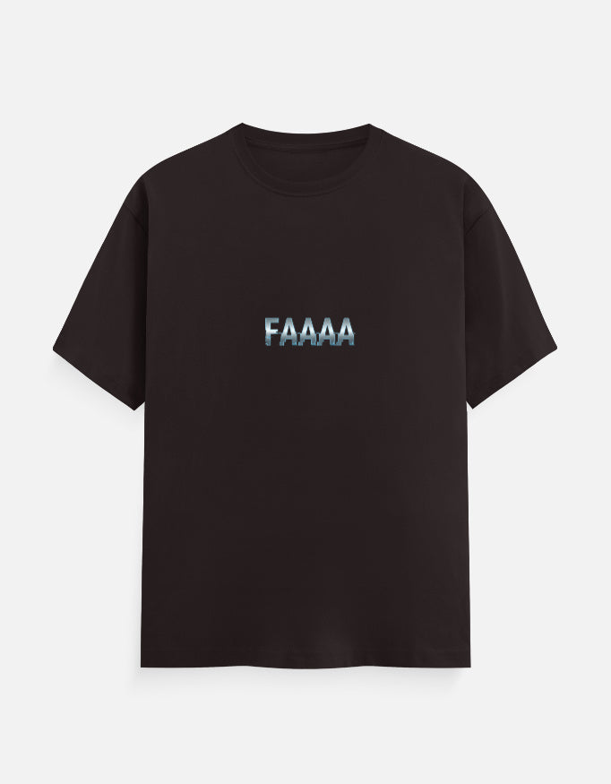 FAAAA meme T-shirt, coffee brown, front