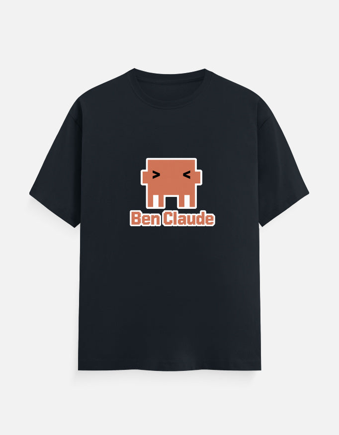 Ben Claude AI developer T-shirt, navy blue, front