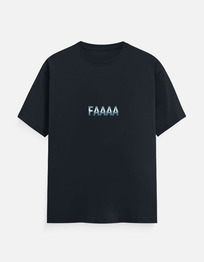 FAAAA meme T-shirt, navy blue, front