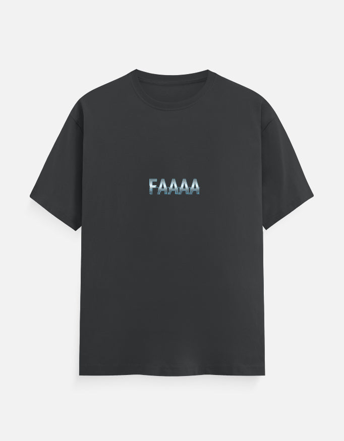 FAAAA meme T-shirt, steel grey, front