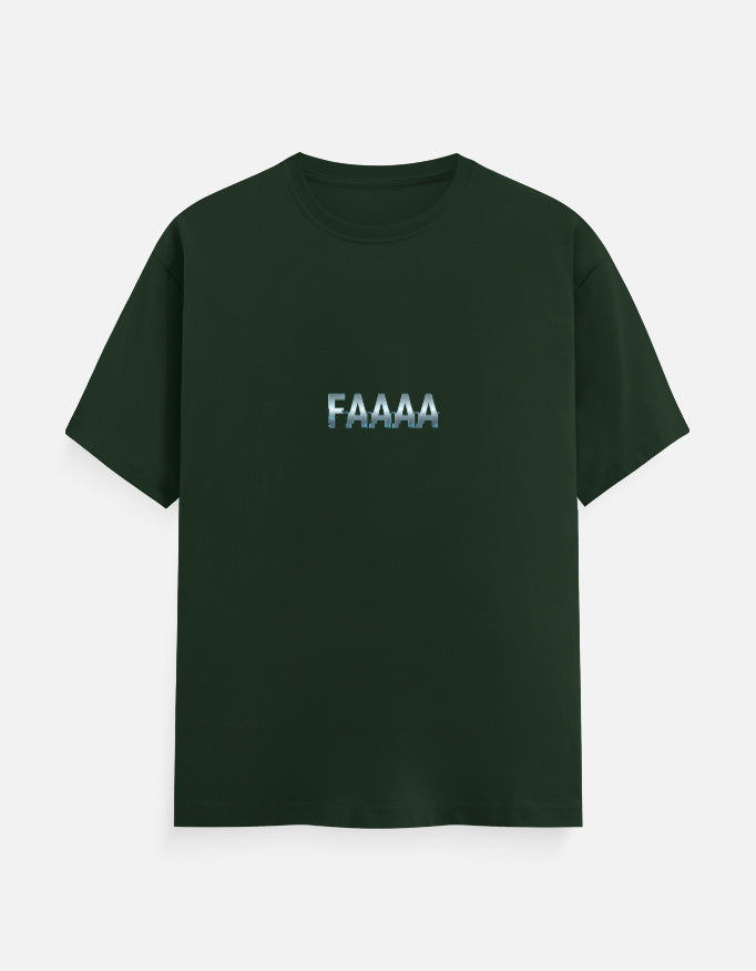 FAAAA meme T-shirt, bottle green, front