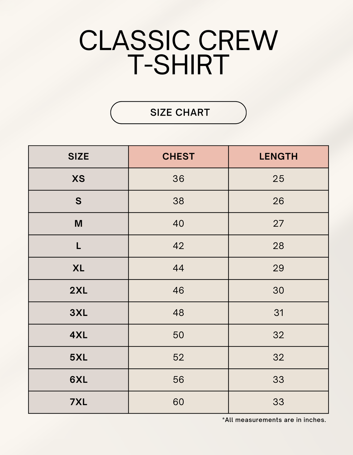 Logs Kya Kahenge T-shirt size chart