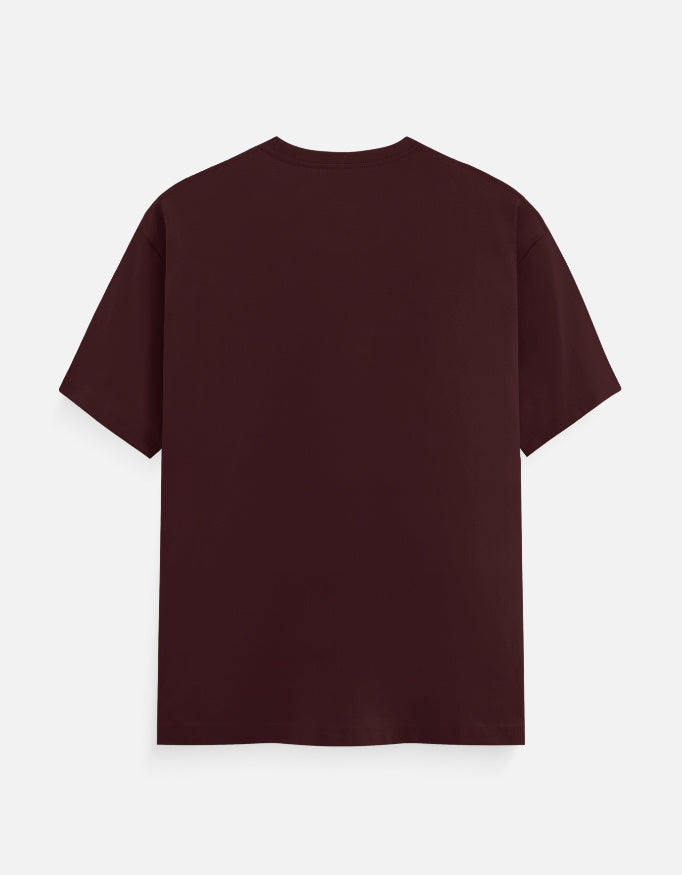 Logs Kya Kahenge developer T-shirt, maroon, back view