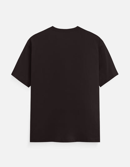 Logs Kya Kahenge developer T-shirt, coffee brown, back view