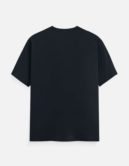 Logs Kya Kahenge developer T-shirt, navy blue, back view
