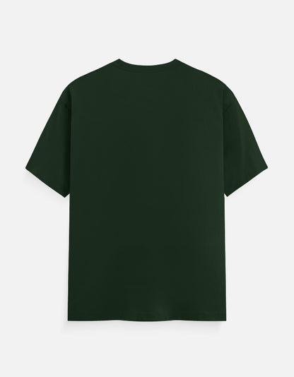 Logs Kya Kahenge developer T-shirt, bottle green, back view