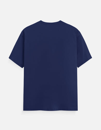 Logs Kya Kahenge developer T-shirt, royal blue, back view